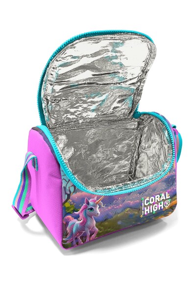 Coral High Kids Turkuaz Pembe Anime Kız Desenli 3’lü Okul Çanta Seti SET0114420 - 4