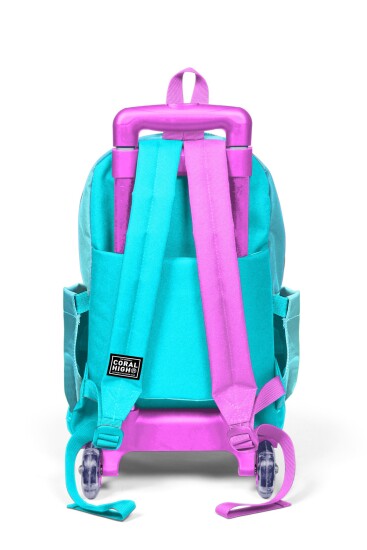 Coral High Kids Turkuaz Pembe Çizgili 3’lü Okul Çanta Seti SET0123971 - 4