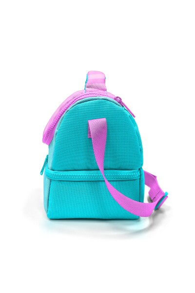Coral High Kids Turkuaz Pembe Çizgili Desenli Thermo İki Katlı Beslenme Çantası 37213 - 7