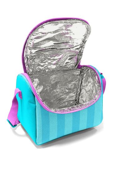 Coral High Kids Turkuaz Pembe Çizgili Thermo Beslenme Çantas 11787 - 4