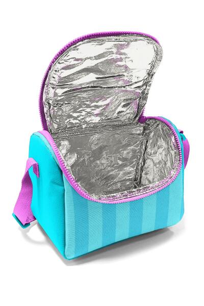 Coral High Kids Turkuaz Pembe Çizgili Thermo Beslenme Çantas 11787 - 4