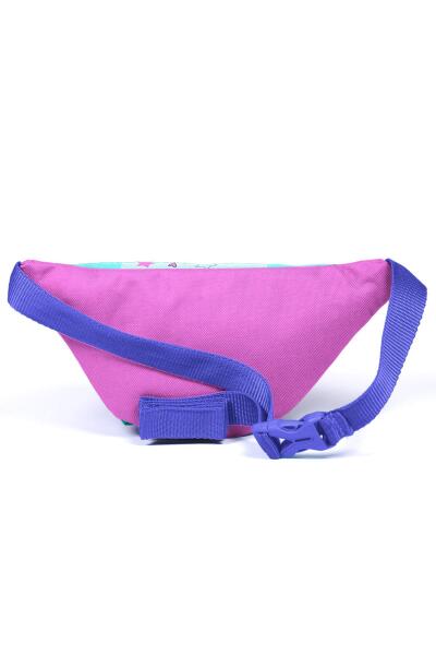 Coral High Kids Turkuaz Pembe Dondurmalı Kedi Desenli Bel Çantası 11503 - 2
