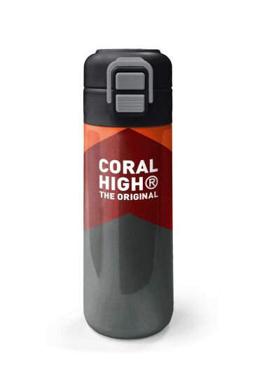 Coral High Kids Turuncu Bordo Desenli Pipetli ve Direkt İçim Çelik Termos 500 ml 31892 - 4