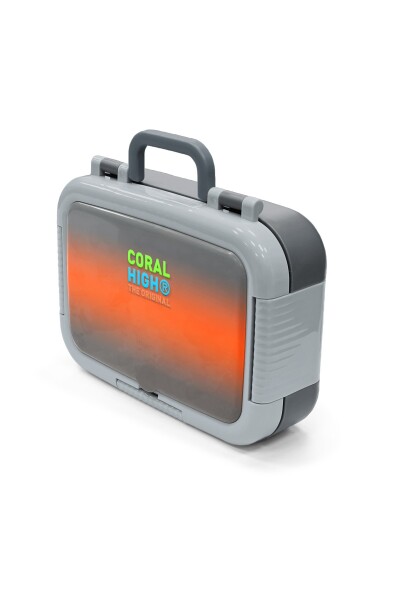 Coral High Kids Turuncu Gri Renk Geçişli Desenli Paslanmaz Çelik Beslenme Kabı 39256 - 4