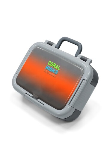 Coral High Kids Turuncu Gri Renk Geçişli Desenli Paslanmaz Çelik Beslenme Kabı 39256 - 1