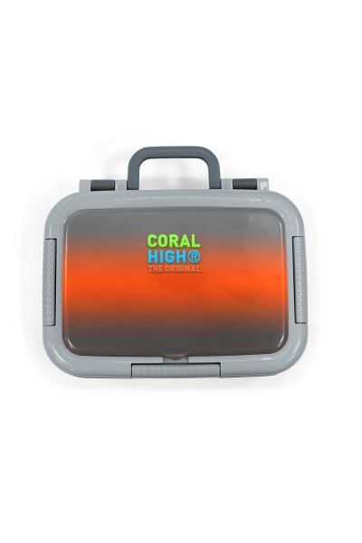 Coral High Kids Turuncu Gri Renk Geçişli Desenli Paslanmaz Çelik Beslenme Kabı 39256 - 5