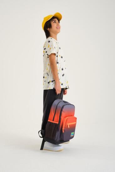 Coral High Kids Turuncu Gri Renk Geçişli Dört Bölmeli Okul Sırt Çantası 23748 - 7