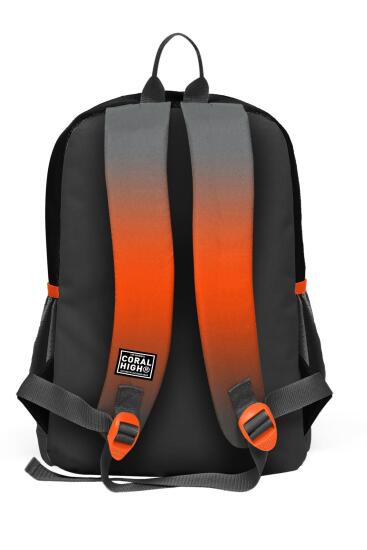 Coral High Kids Turuncu Gri Renk Geçişli Dört Bölmeli Okul Sırt Çantası 23748 - 4