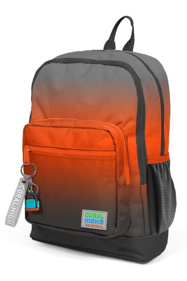 Coral High Kids Turuncu Gri Renk Geçişli Dört Bölmeli Okul Sırt Çantası 23748 - 8