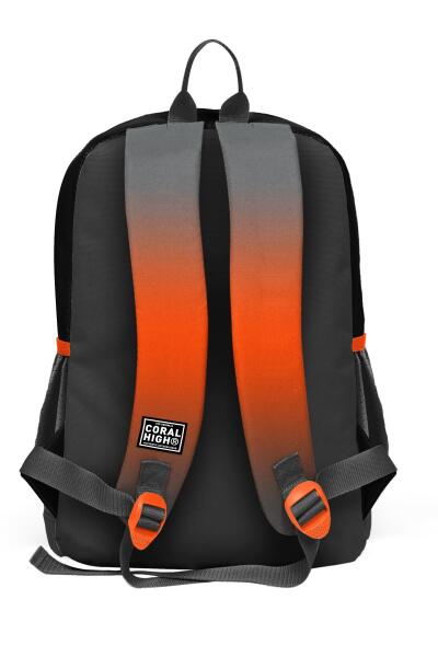 Coral High Kids Turuncu Gri Renk Geçişli Dört Bölmeli Okul Sırt Çantası 23748 - 4