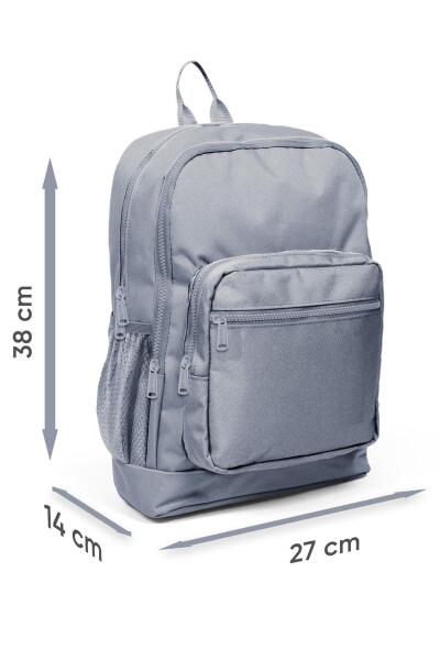 Coral High Kids Turuncu Gri Renk Geçişli Dört Bölmeli Okul Sırt Çantası 23748 - 5