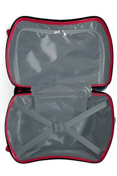 Coral High Kids Turuncu High Wheels Truck Desenli Otur-Çek Çocuk Valizi 16365 - 6