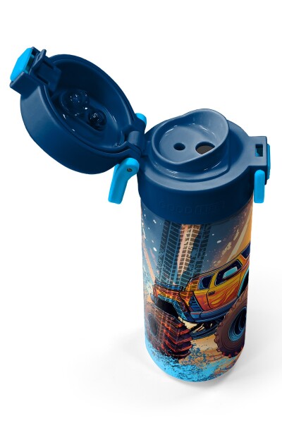 Coral High Kids Turuncu High Wheels Truck Desenli Pipetli ve Direkt İçim Çelik Termos 500 ml 31994 - 3