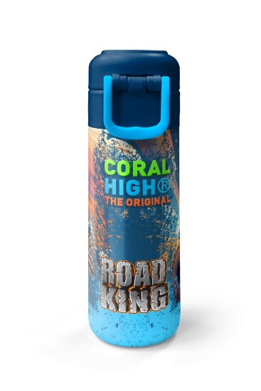 Coral High Kids Turuncu High Wheels Truck Desenli Pipetli ve Direkt İçim Çelik Termos 500 ml 31994 - 7