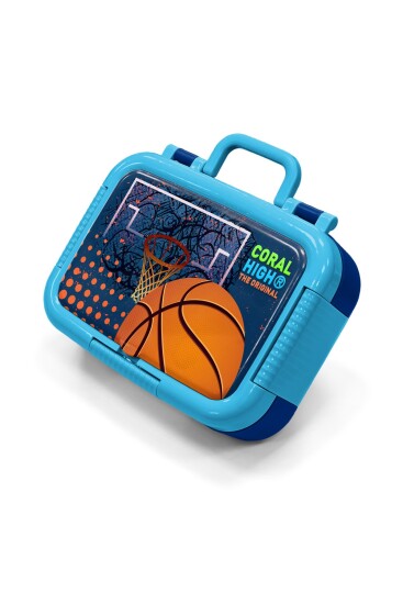 Coral High Kids Turuncu Lacivert Basketbol Desenli Paslanmaz Çelik Beslenme Kabı 39274 - Coral High