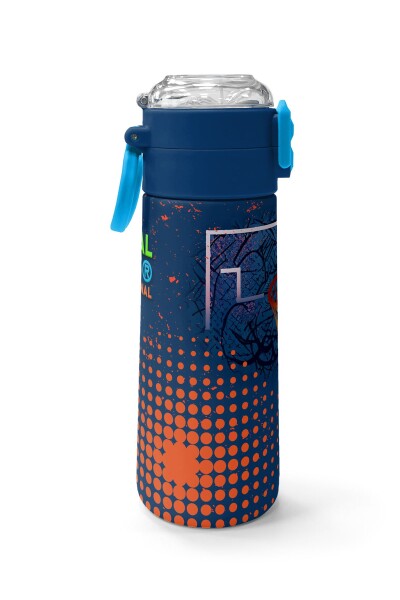 Coral High Kids Turuncu Lacivert Basketbol Desenli Pipetli ve Direkt İçim Çelik Termos 500 ml 31967 - 2