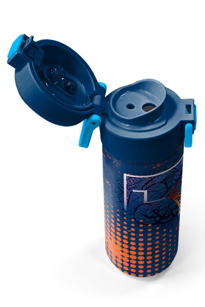 Coral High Kids Turuncu Lacivert Basketbol Desenli Pipetli ve Direkt İçim Çelik Termos 500 ml 31967 - 3