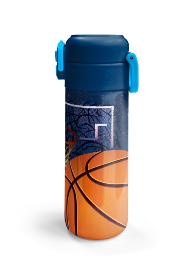 Coral High Kids Turuncu Lacivert Basketbol Desenli Pipetli ve Direkt İçim Çelik Termos 500 ml 31967 - 6