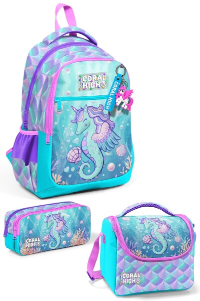 Coral High Kids Unicorn Denizatı Desenli 3’lü Okul Çanta Seti SET0133256 - 1