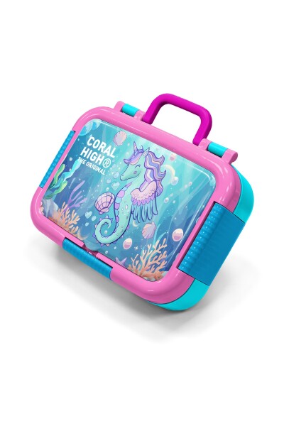 Coral High Kids Unicorn Denizatı Desenli Paslanmaz Çelik Beslenme Kabı 39156 - 1