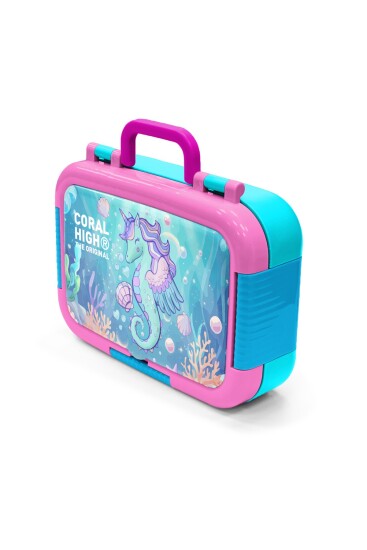 Coral High Kids Unicorn Denizatı Desenli Paslanmaz Çelik Beslenme Kabı 39156 - 4