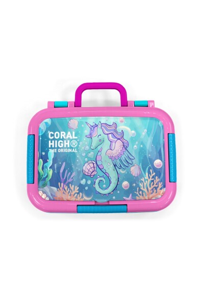 Coral High Kids Unicorn Denizatı Desenli Paslanmaz Çelik Beslenme Kabı 39156 - 5
