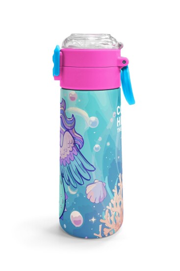 Coral High Kids Unicorn Denizatı Desenli Pipetli ve Direkt İçim Çelik Termos 500 ml 38138 - 3