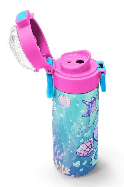 Coral High Kids Unicorn Denizatı Desenli Pipetli ve Direkt İçim Çelik Termos 500 ml 38138 - 6