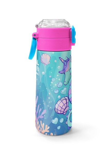 Coral High Kids Unicorn Denizatı Desenli Pipetli ve Direkt İçim Çelik Termos 500 ml 38138 - 2