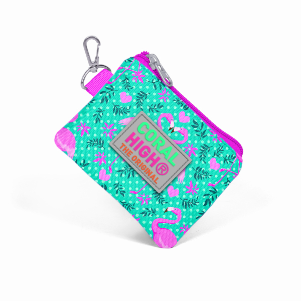 Coral High Kids Su Yeşili Flamingo Desenli Bozuk Para Çantası 21812 - 3