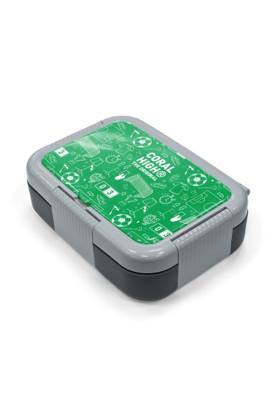 Coral High Kids Yeşil Futbol Desenli Paslanmaz Çelik Beslenme Kabı 39147 - 2