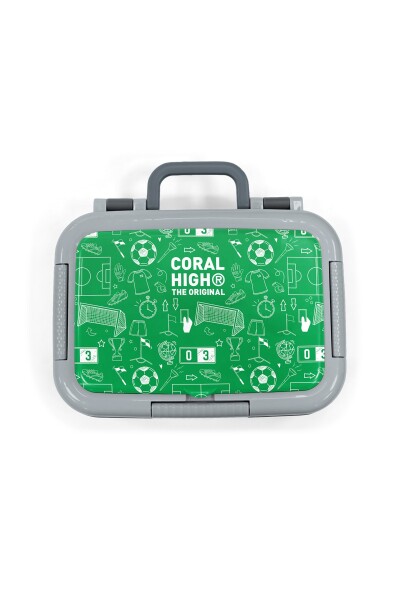 Coral High Kids Yeşil Futbol Desenli Paslanmaz Çelik Beslenme Kabı 39147 - 5