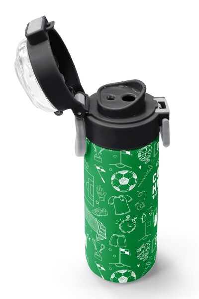 Coral High Kids Yeşil Futbol Desenli Pipetli ve Direkt İçim Çelik Termos 500 ml 38129 - 6