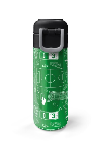 Coral High Kids Yeşil Futbol Desenli Pipetli ve Direkt İçim Çelik Termos 500 ml 38129 - 7