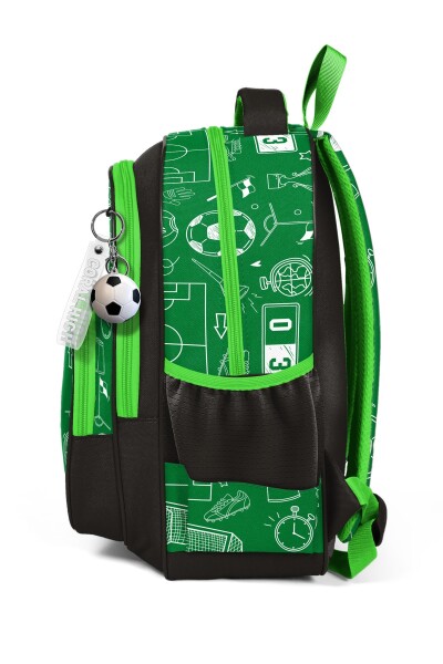Coral High Kids Yeşil Futbol Desenli Üç Bölmeli Okul Sırt Çantası 33247 - 5