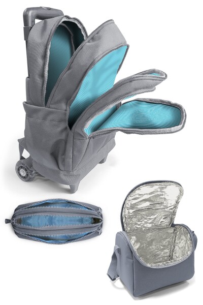 Coral High Kids Yeşil Kahverengi High Craft Desenli 3’lü Okul Çanta Seti SET0123976 - 3