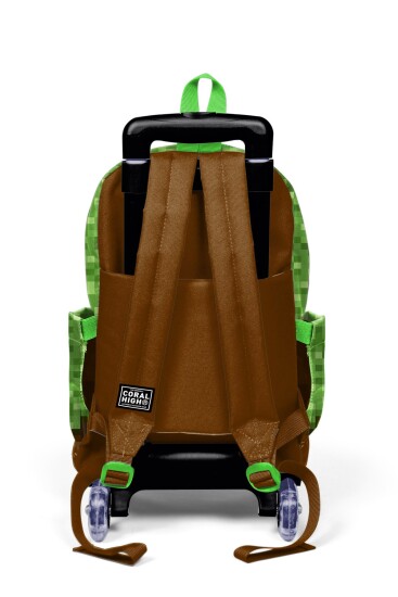 Coral High Kids Yeşil Kahverengi High Craft Desenli 3’lü Okul Çanta Seti SET0123976 - 4