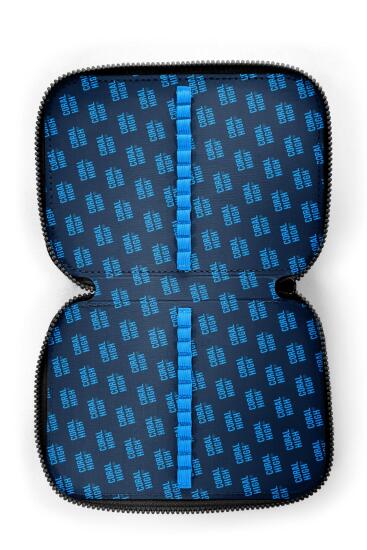 Coral High Kids Yeşil Kahverengi High Craft Desenli Çift Katlı Kalem Çanta 11154 - 6