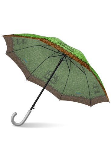 Coral High Kids Yeşil Kahverengi High Craft Desenli Çocuk Şemsiyesi 12676 - 4