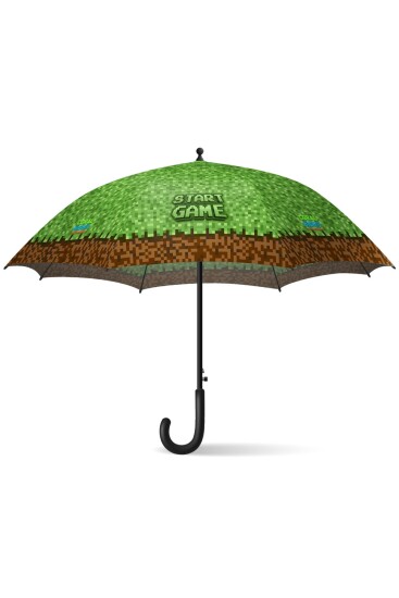 Coral High Kids Yeşil Kahverengi High Craft Desenli Çocuk Şemsiyesi 12676 - 5
