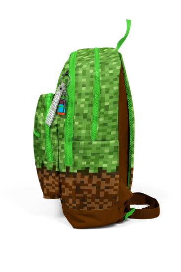 Coral High Kids Yeşil Kahverengi High Craft Desenli Dört Bölmeli Okul Sırt Çantası 23776 - 7