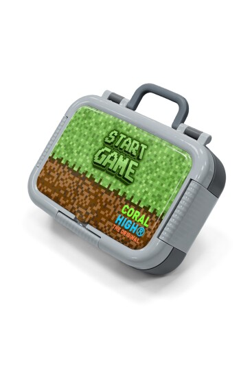 Coral High Kids Yeşil Kahverengi High Craft Desenli Paslanmaz Çelik Beslenme Kabı 39284 - 1