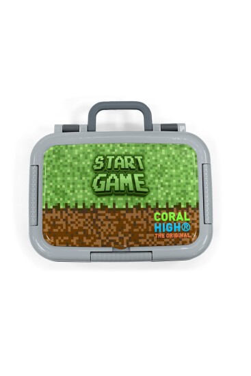 Coral High Kids Yeşil Kahverengi High Craft Desenli Paslanmaz Çelik Beslenme Kabı 39284 - 5