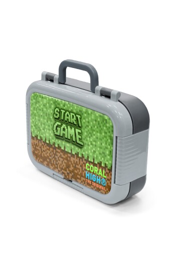 Coral High Kids Yeşil Kahverengi High Craft Desenli Paslanmaz Çelik Beslenme Kabı 39284 - 4