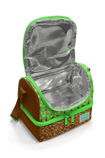 Coral High Kids Yeşil Kahverengi High Craft Desenli Thermo İki Katlı Beslenme Çantası 37217 - 3