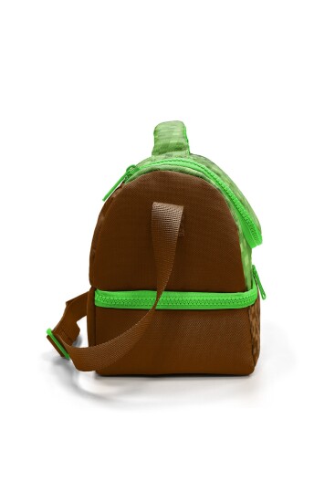 Coral High Kids Yeşil Kahverengi High Craft Desenli Thermo İki Katlı Beslenme Çantası 37217 - 6