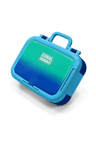 Coral High Kids Yeşil Saks Renk Geçişli Desenli Paslanmaz Çelik Beslenme Kabı 39363 - 1