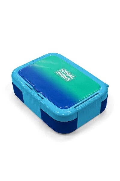 Coral High Kids Yeşil Saks Renk Geçişli Desenli Paslanmaz Çelik Beslenme Kabı 39363 - 2