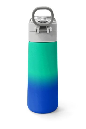 Coral High Kids Yeşil Saks Renk Geçişli Pipetli ve Direkt İçim Çelik Termos 500 ml 31839 - 4