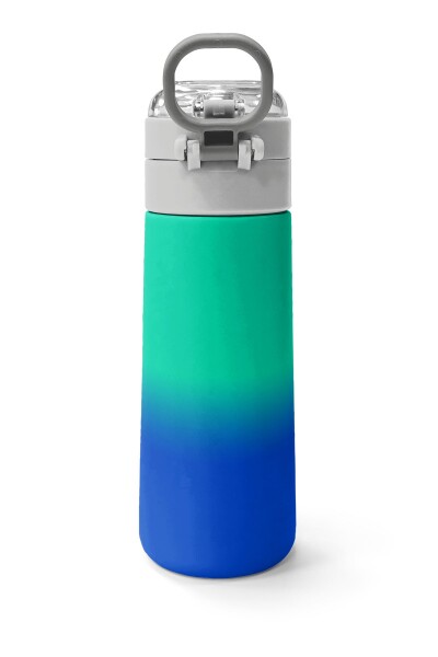 Coral High Kids Yeşil Saks Renk Geçişli Pipetli ve Direkt İçim Çelik Termos 500 ml 31839 - 4
